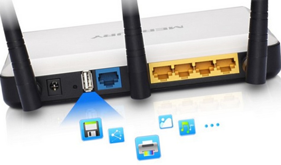 Puerto USB del router.