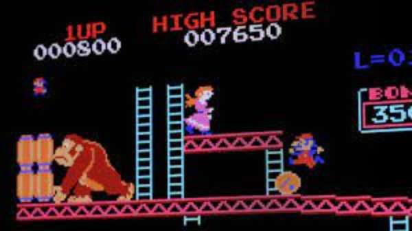 Juego de Donkey Kong donde aparece Mario Bros (Jumpman).