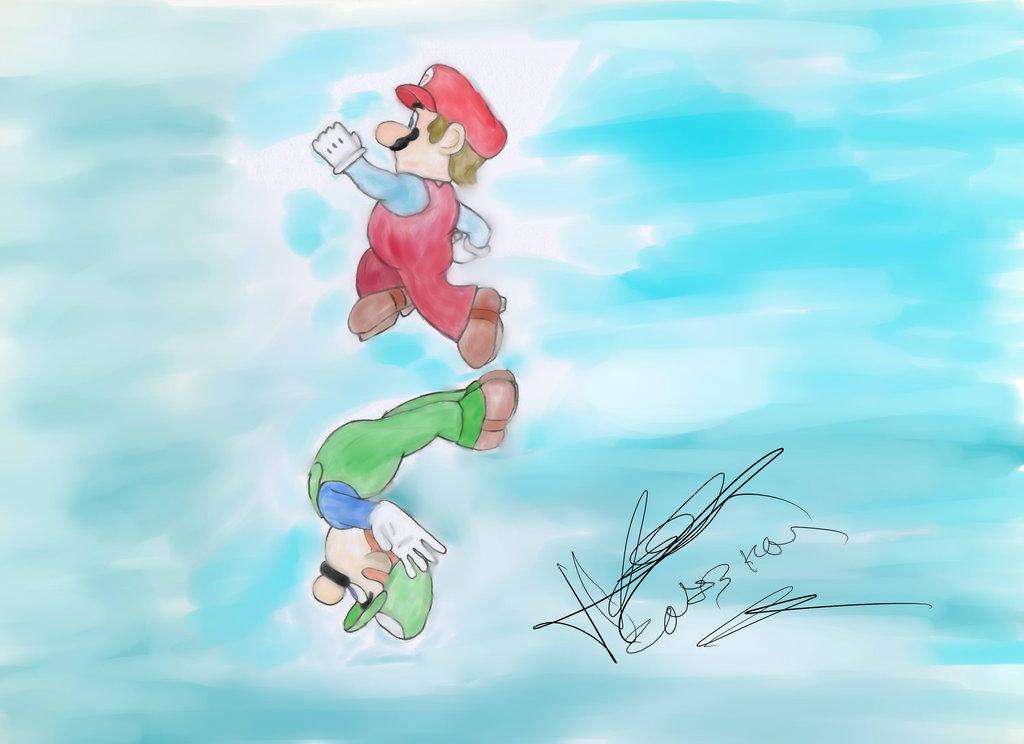 Mario Bros dibujado a mano.